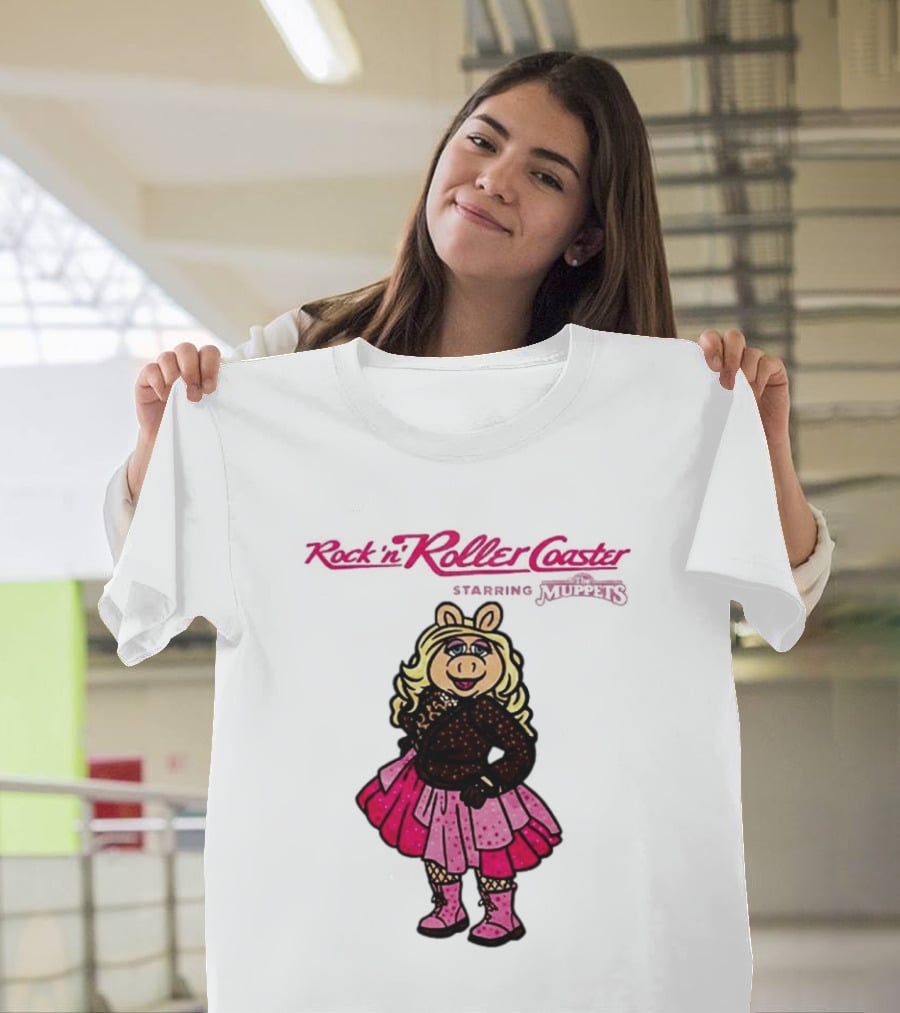 Miss Piggy Rockin' Roller Rhinestone Disney Muppets Couture Fashion T-Shirt