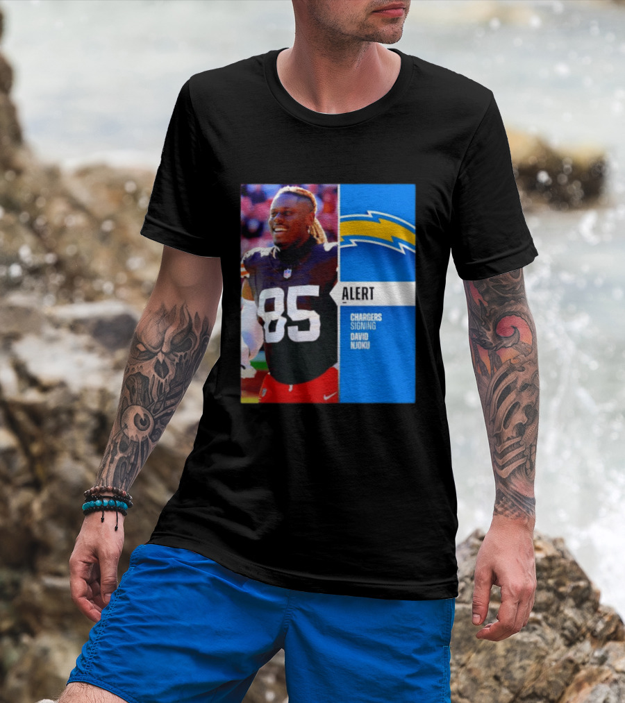 Alert Chargers Signing David Njoku Player 85 T-Shirt