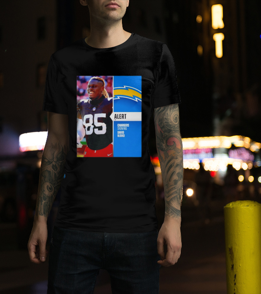 Alert Chargers Signing David Njoku Player 85 T-Shirt