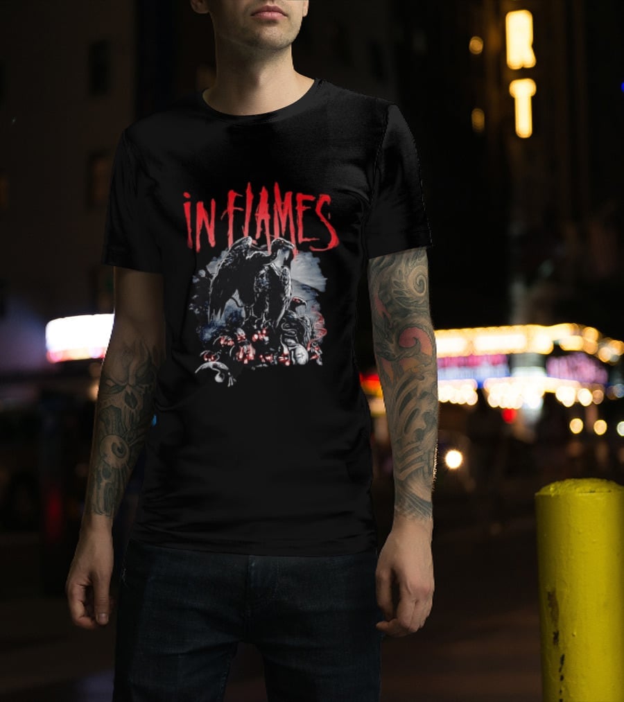 In Flames Meet Your Maker Gothic Vulture Scene T-Shirt