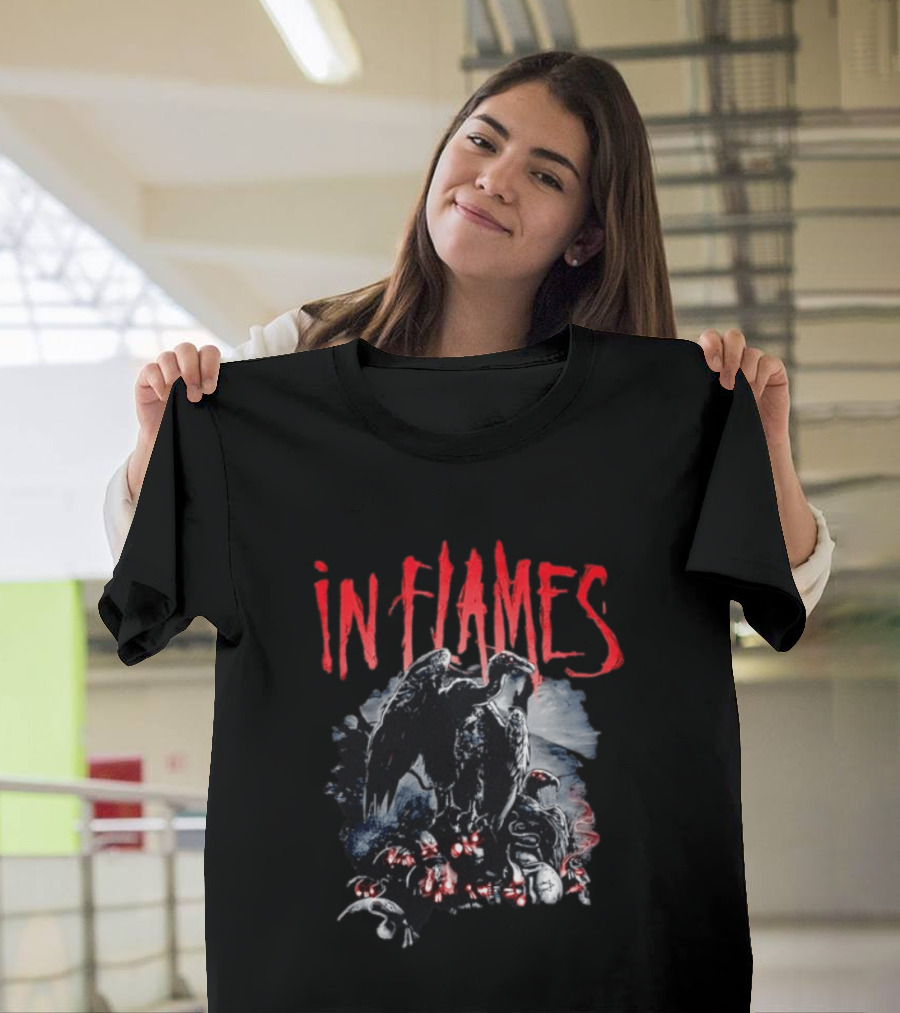 In Flames Meet Your Maker Gothic Vulture Scene T-Shirt