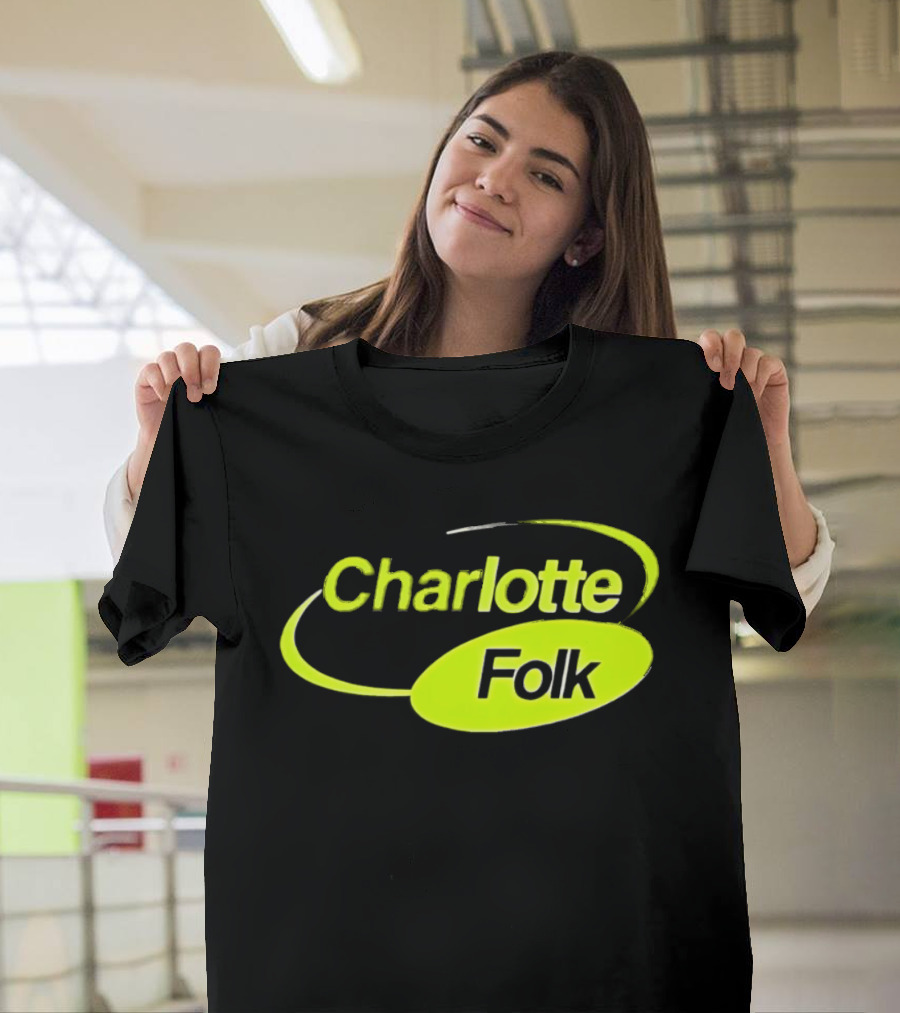 Charlotte Folk Neon Green Swirl T-Shirt