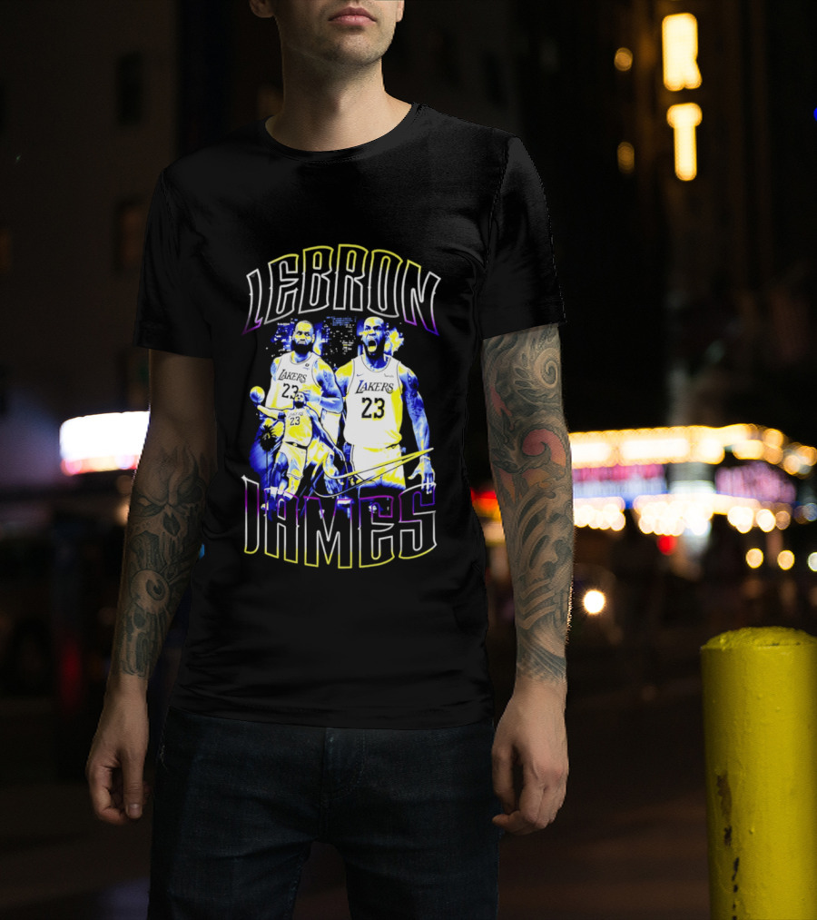 LeBron James Los Angeles Lakers Iconic Basketball T-Shirt