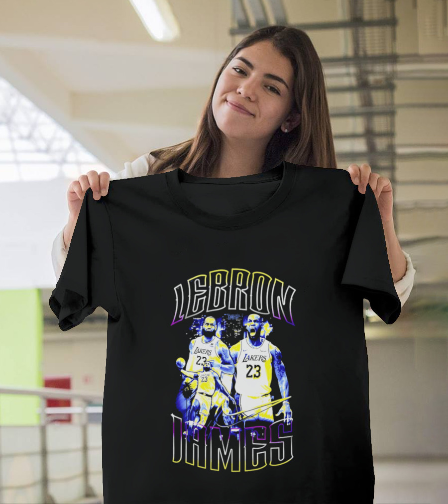 LeBron James Los Angeles Lakers Iconic Basketball T-Shirt