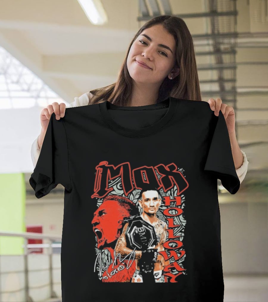 Max Holloway 2026 Bold Red Fighter T-Shirt