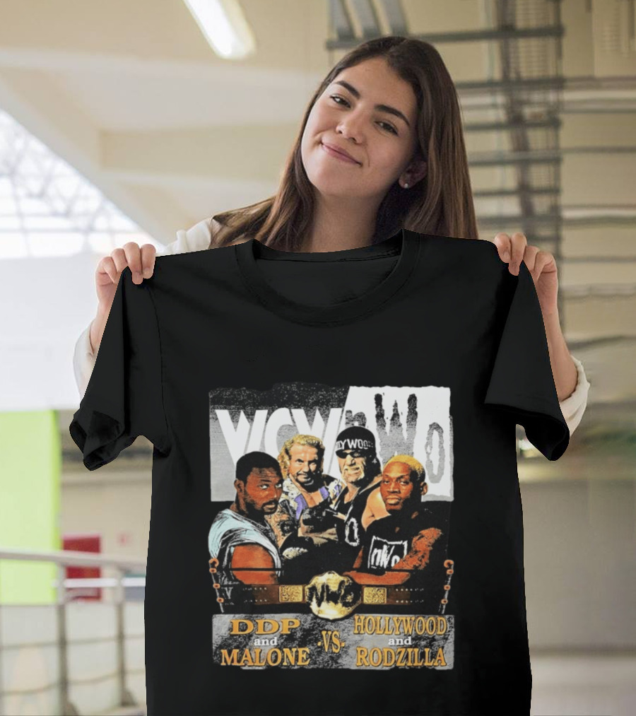 WCW NWo DDP And Malone Vs Hollywood And Rodzilla 90s Wrestling T-Shirt