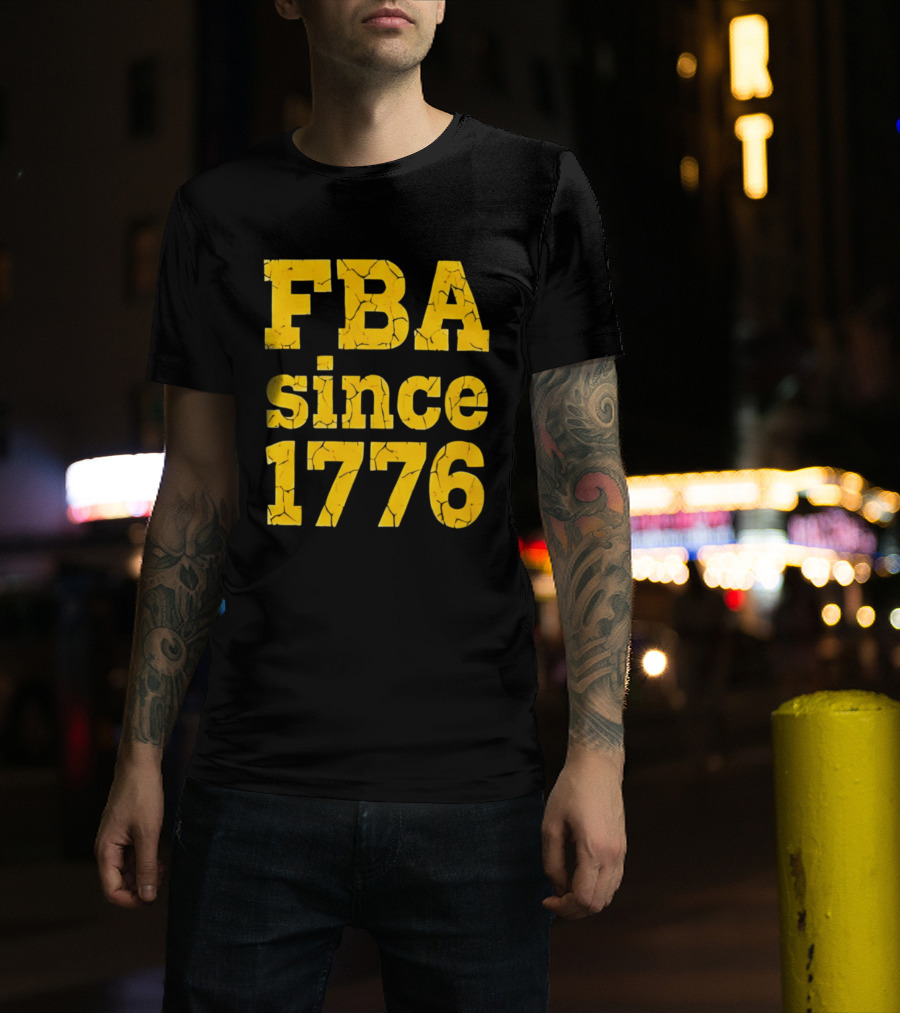FBA Since 1776 Yellow Cheese Letters T-Shirt