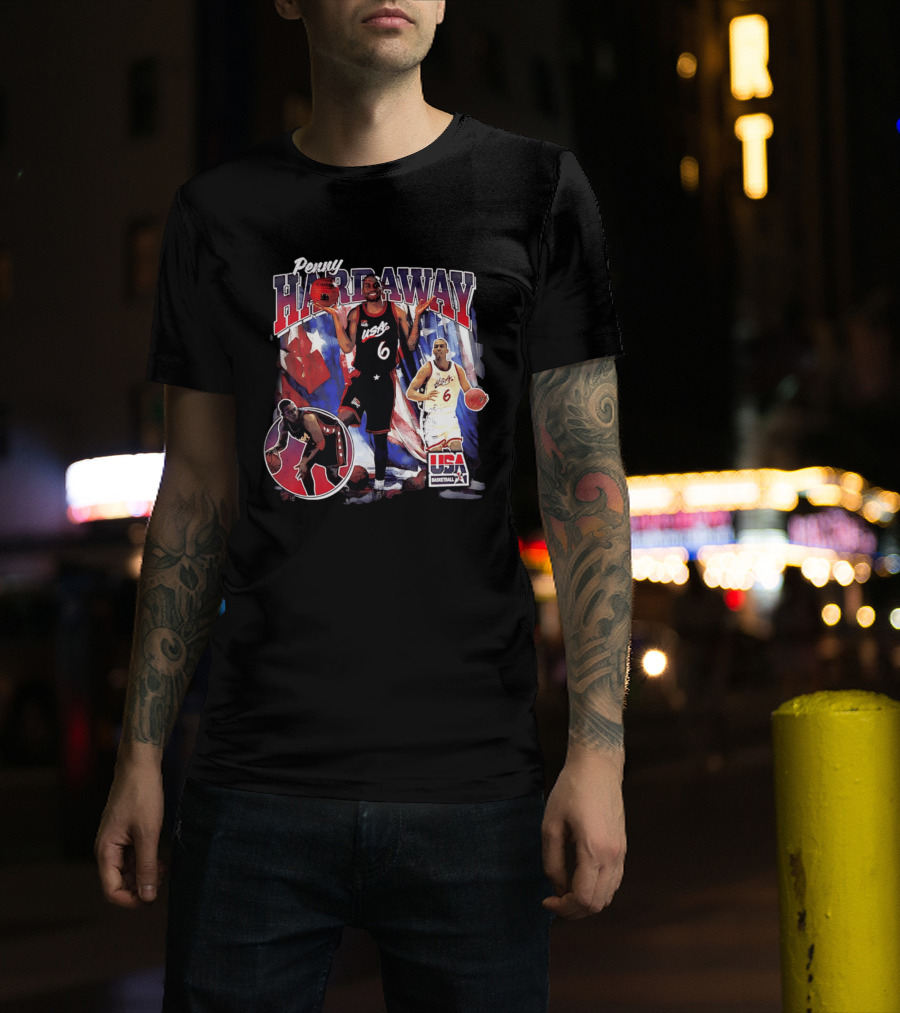 Penny Hardaway USA Basketball Legend Stars And Stripes USA Basketball T-Shirt
