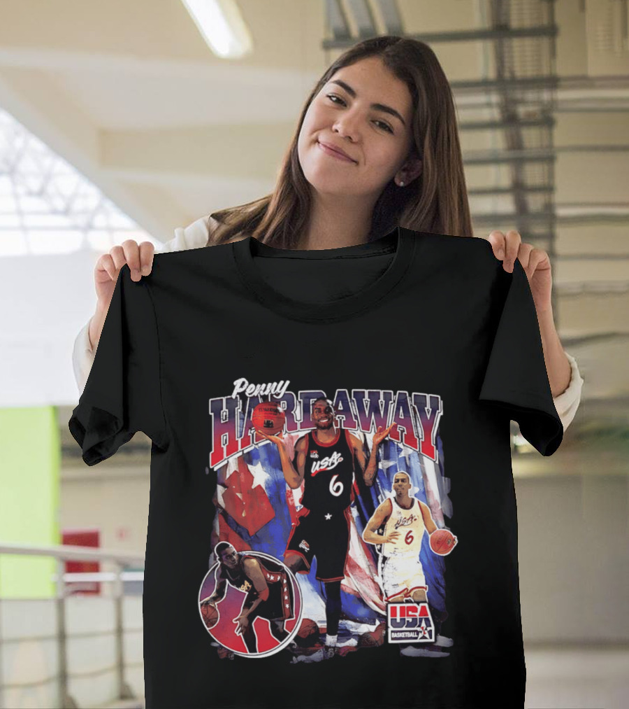Penny Hardaway USA Basketball Legend Stars And Stripes USA Basketball T-Shirt