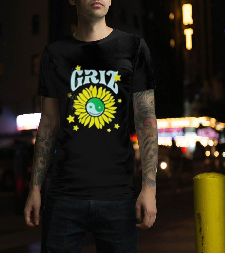 Griz Sunflower Yin Yang Starry T-Shirt
