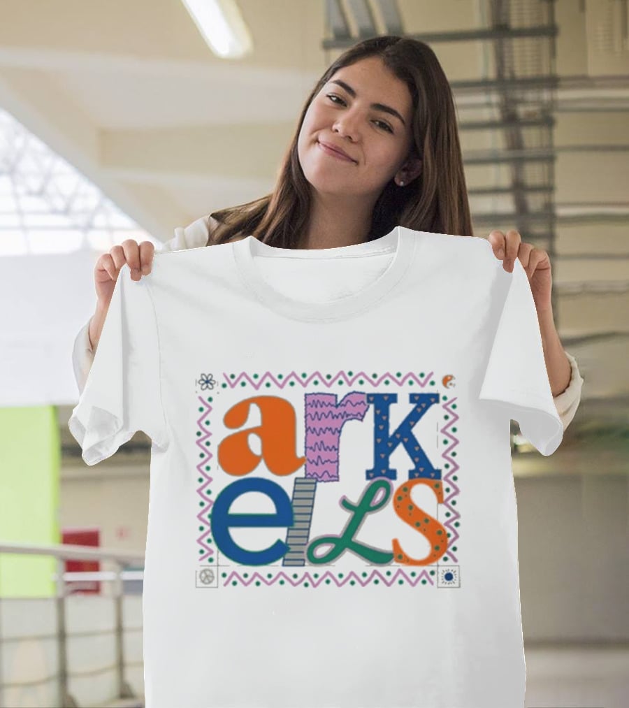 Arkells Colorful Hippie Font With Decorative Border T-Shirt
