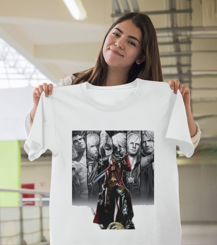 Dante Gen Devil May Cry Anime Collage Character Montage T-Shirt