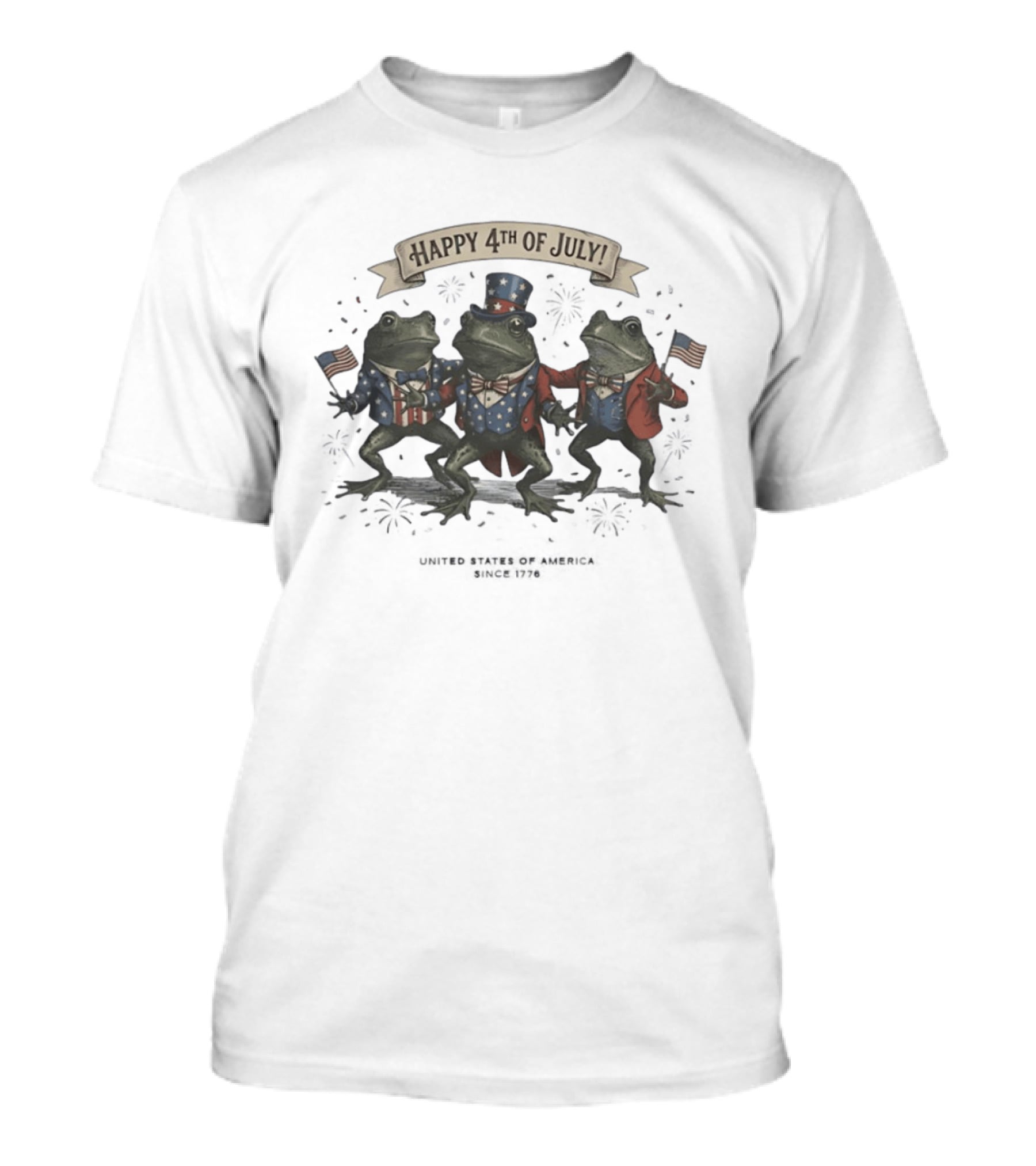 Frogs America 250 Happy 4th Of July Independence Day Celebration T-Shirt