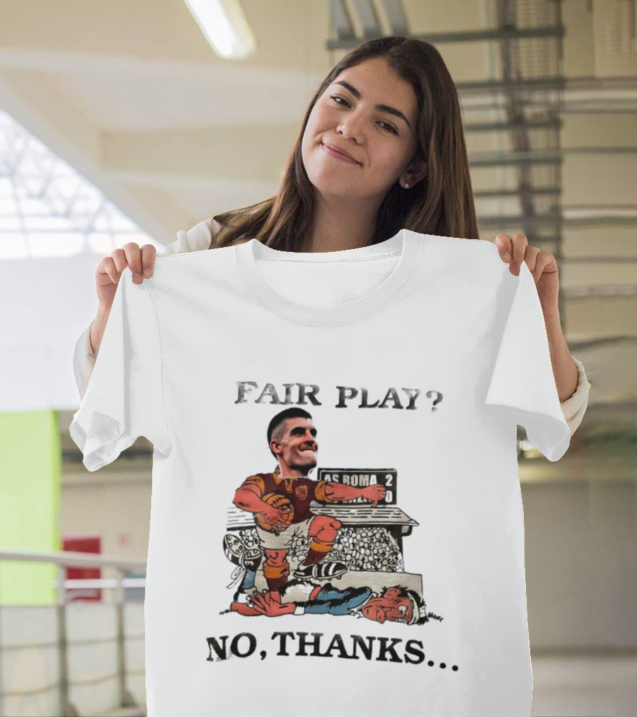 Gianluca Mancini AS Roma Fair Play No Thanks Comic T-Shirt