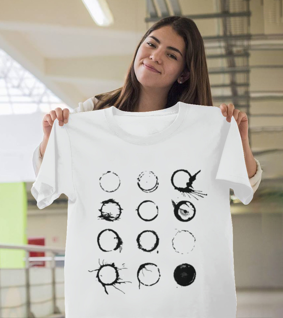 Periphery A Pale White Dot Coffee Ring Pattern Circles T-Shirt