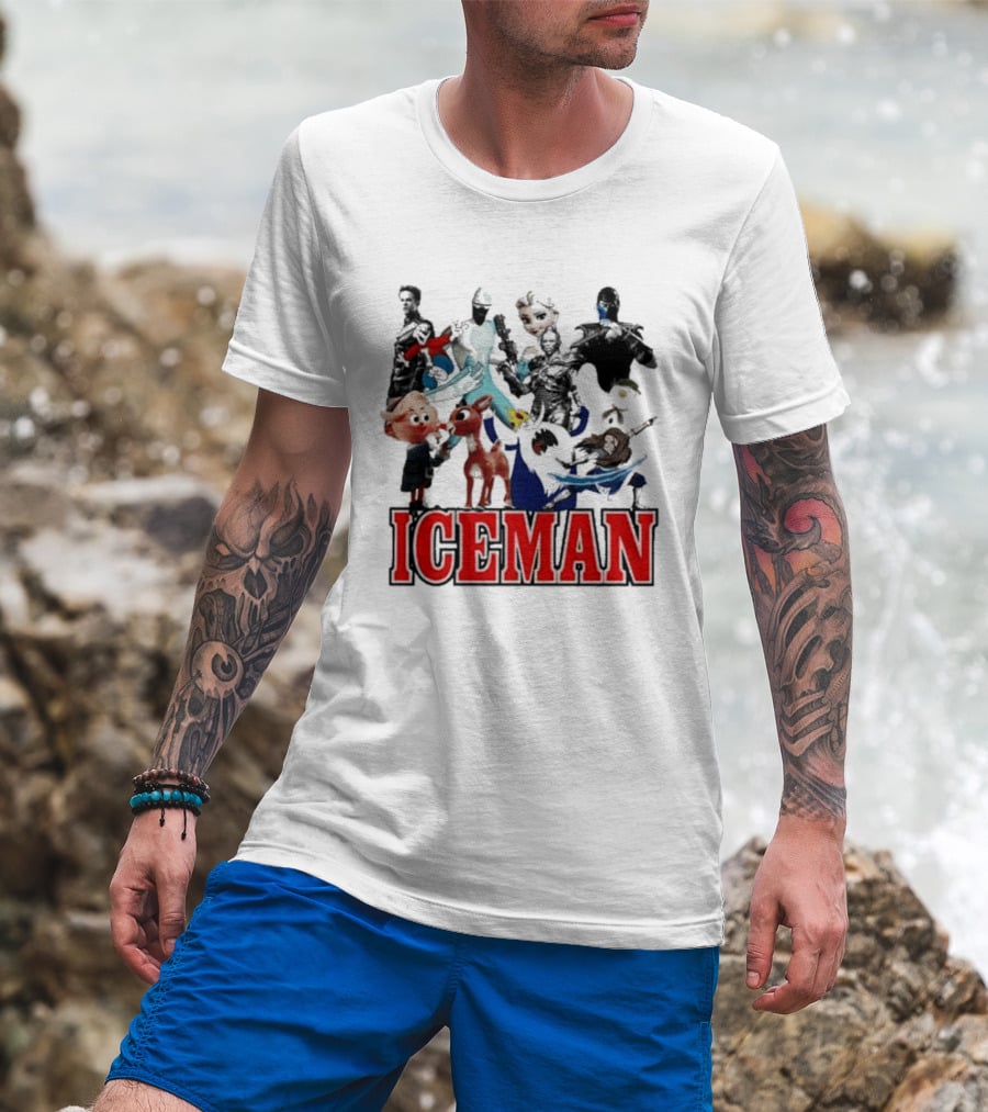 Secretclub Iceman Rudolph And Frosty Characters T-Shirt