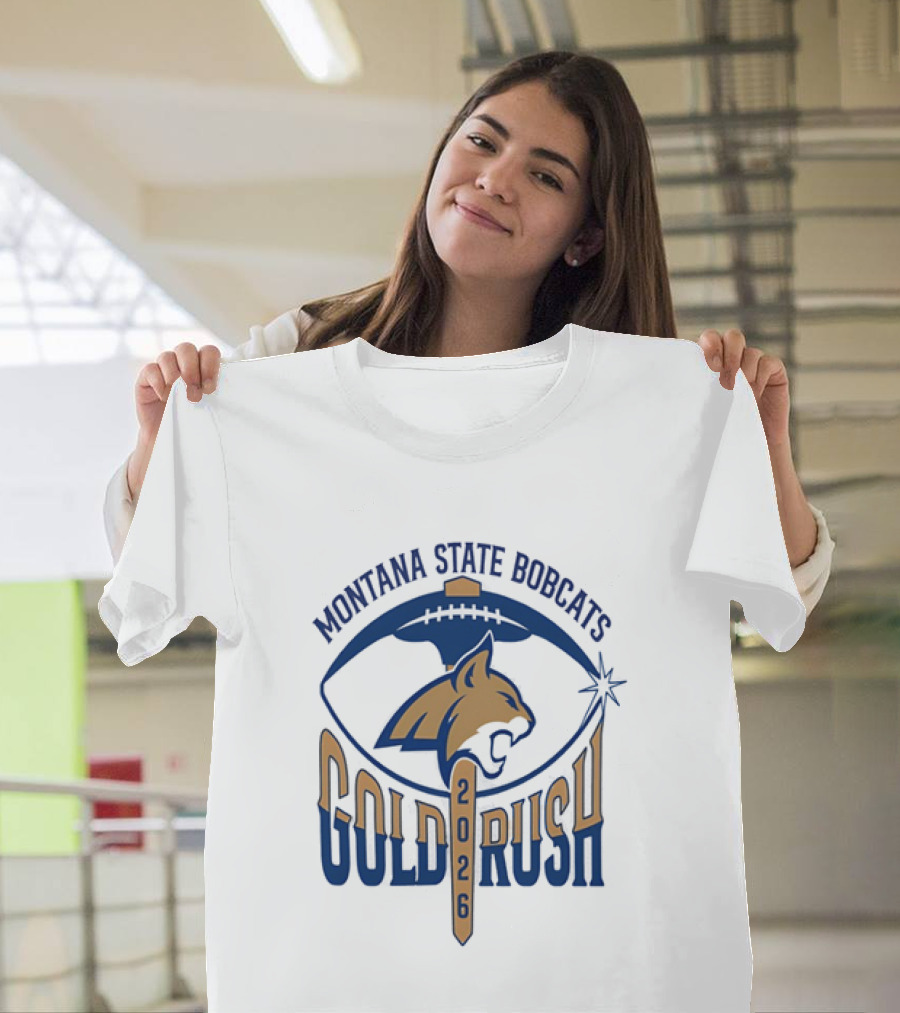 Montana State Bobcats 2026 Gold Rush Football T-Shirt