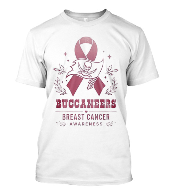 Tampa Bay Buccaneers Breast Cancer Awareness Ribbon Support T-Shirt