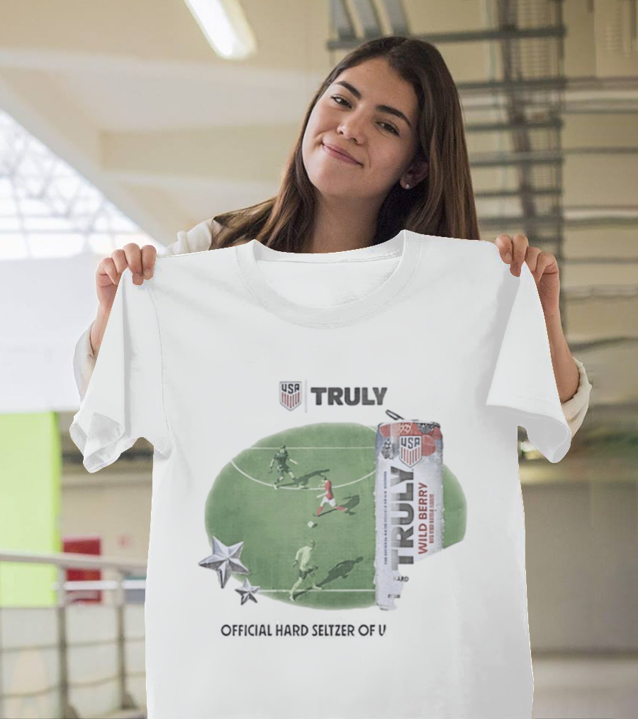 USA Truly Hard Seltzer Wild Berry Soccer Collaboration T-Shirt