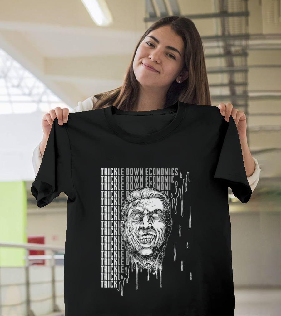 Trickle Down Economics Melting Face Concept T-Shirt
