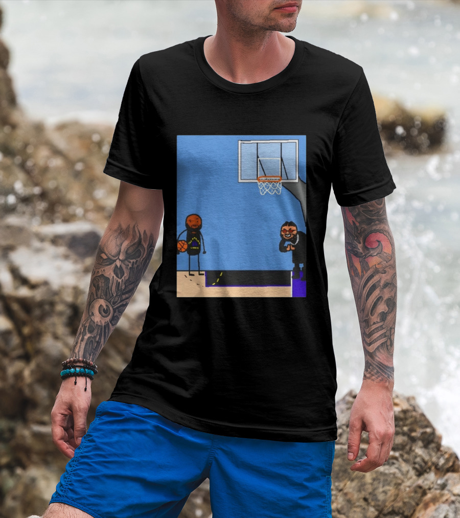 Villain Brooks Vs Dillon Brooks Basketball Humor Phoenix Suns Sketch T-Shirt