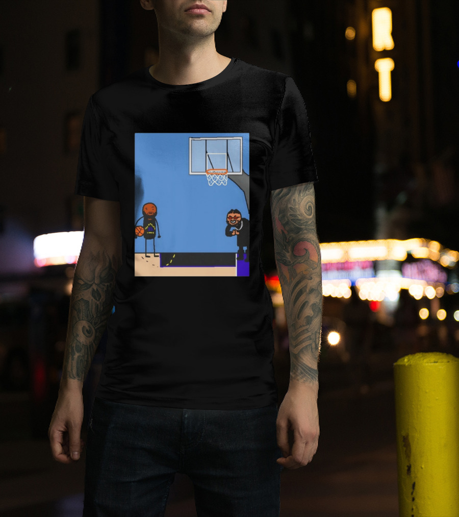 Villain Brooks Vs Dillon Brooks Basketball Humor Phoenix Suns Sketch T-Shirt