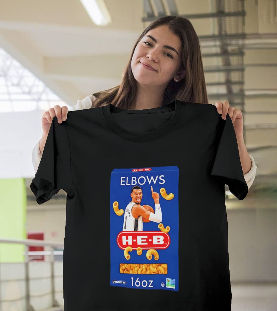 San Antonio Spurs Wemby HEB Elbows 16oz Playoffs Meme T-Shirt