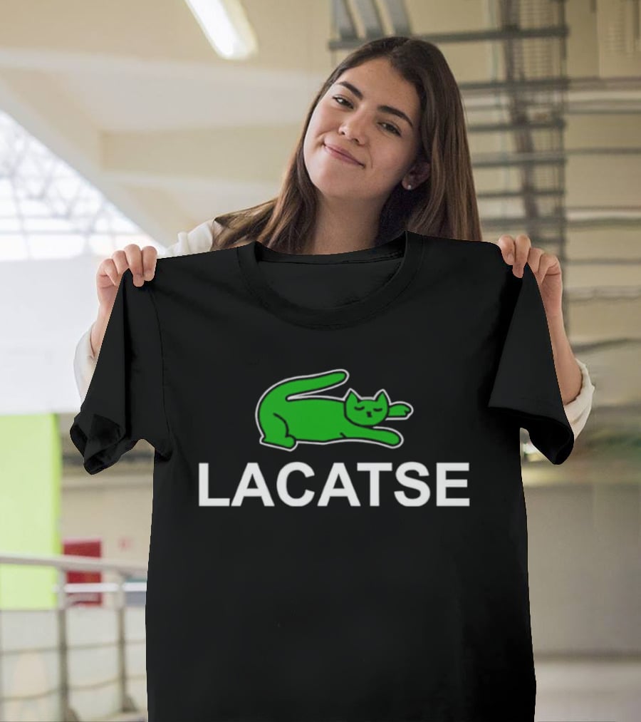 Lacatse Green Cat T-Shirt
