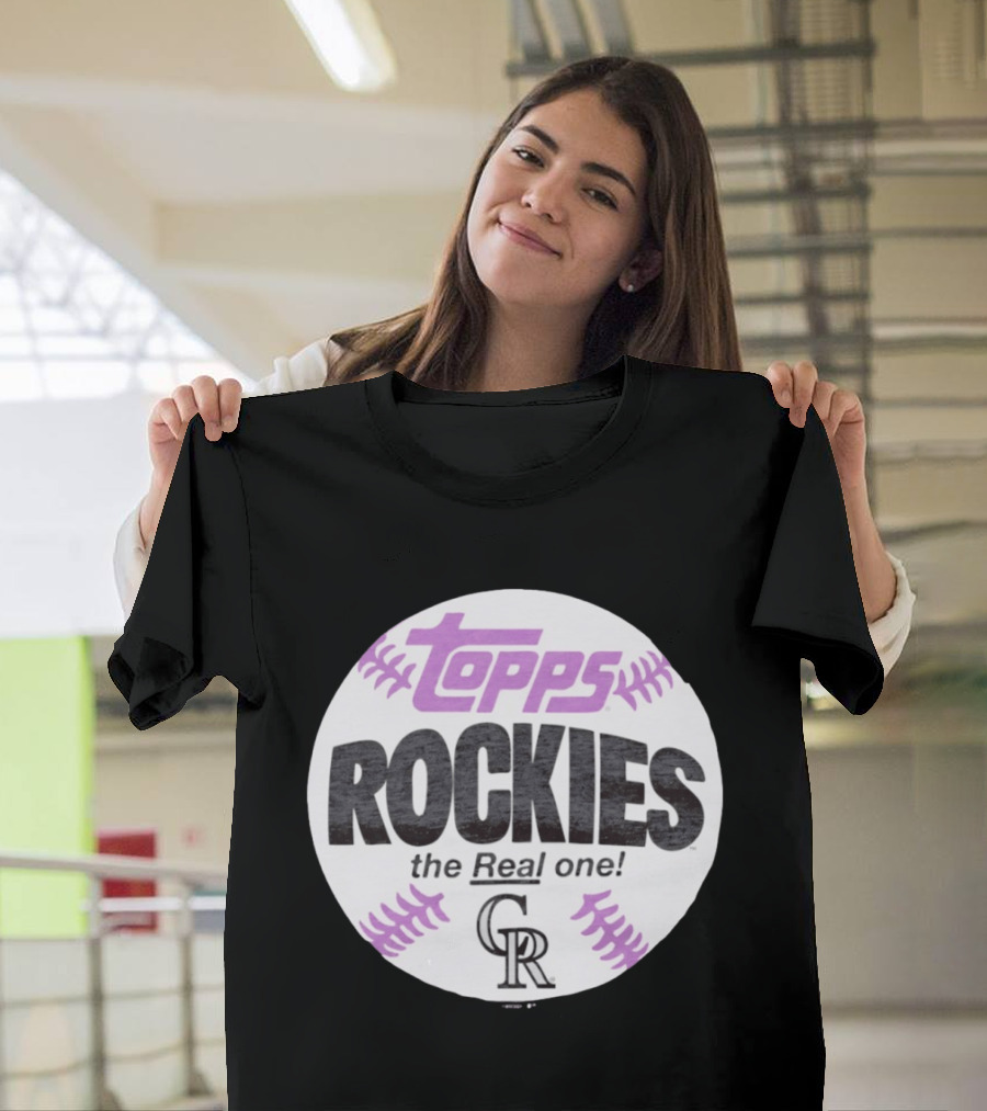 Topps Rockies The Real One Colorado Rockies MLB Baseball Card T-Shirt