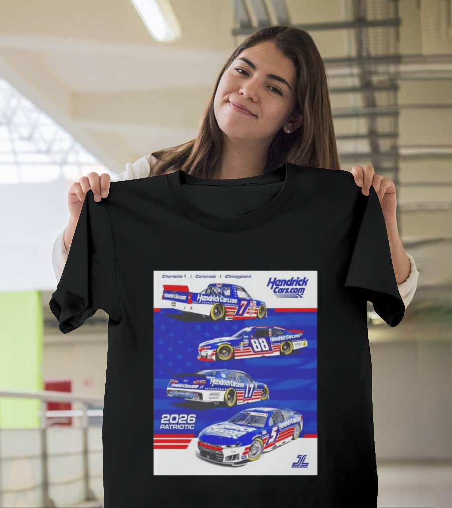 Hendrick Motorsports 2026 Patriotic NASCAR Cars Coronado Chicagoland T-Shirt