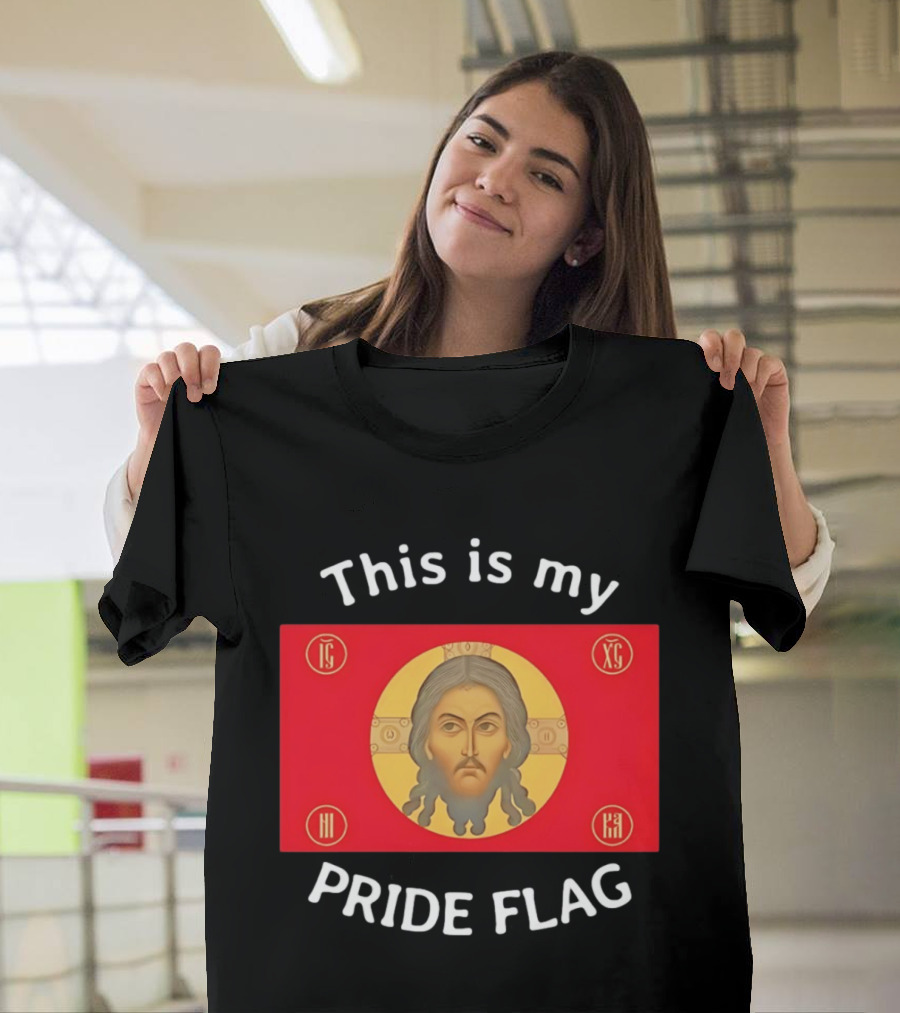 This Is My Pride Flag Jesus Icon Red Yellow T-Shirt
