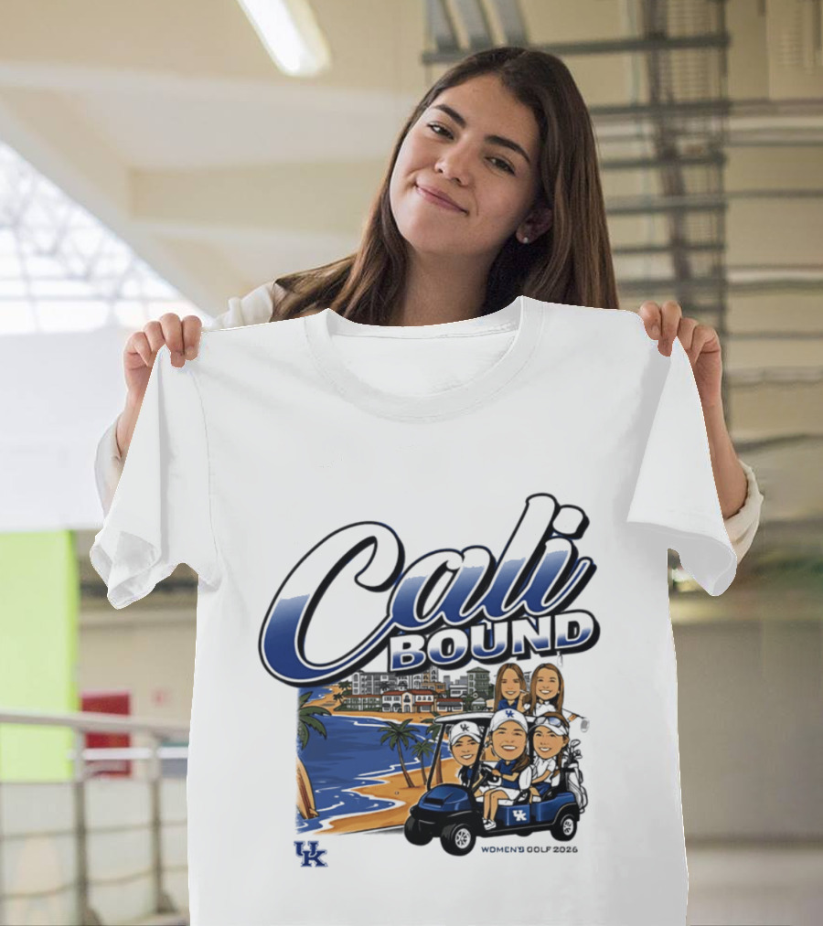 Kentucky Wildcats Women's Golf Cali Bound Team Caricature NCAA T-Shirt