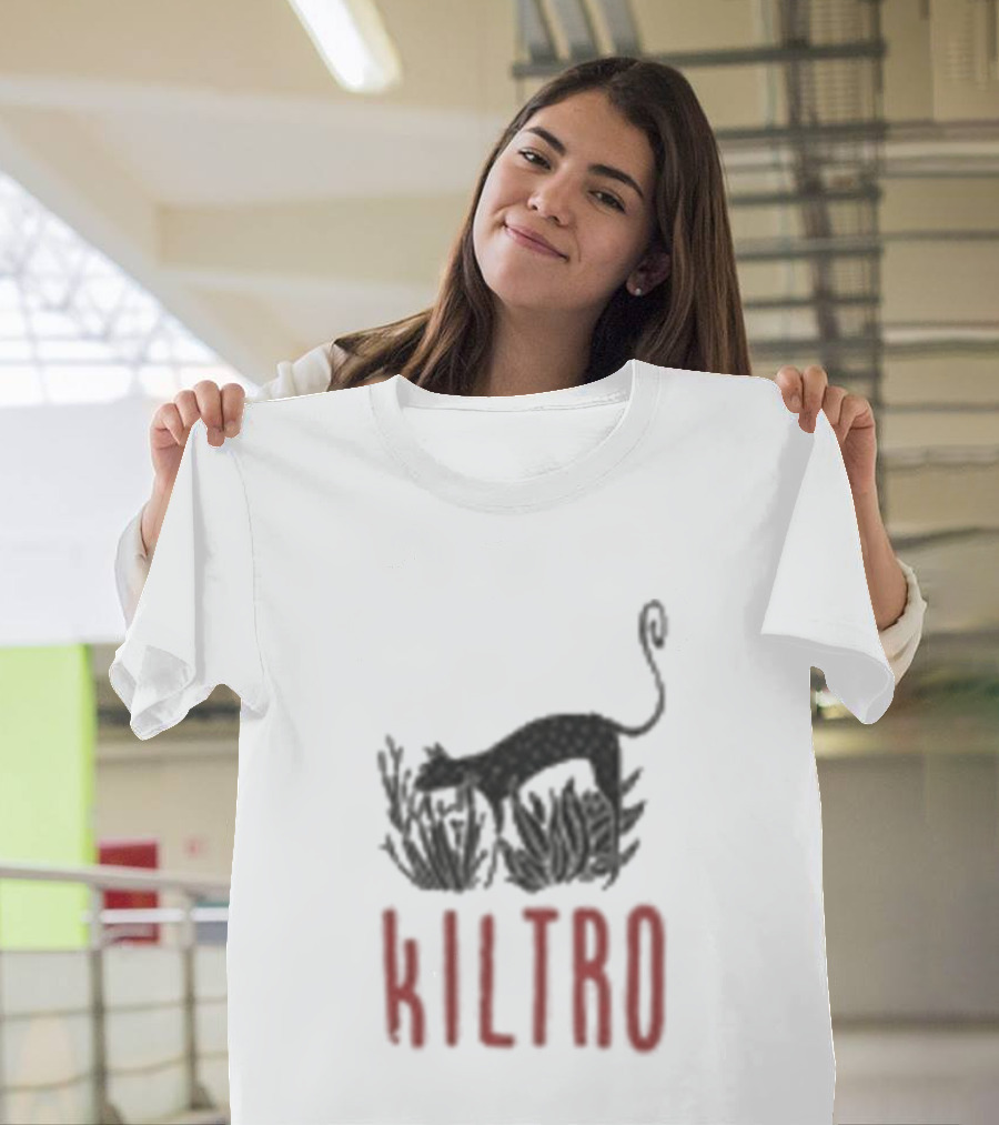 Kiltro Wolf Dog Text With Stylized Canine T-Shirt