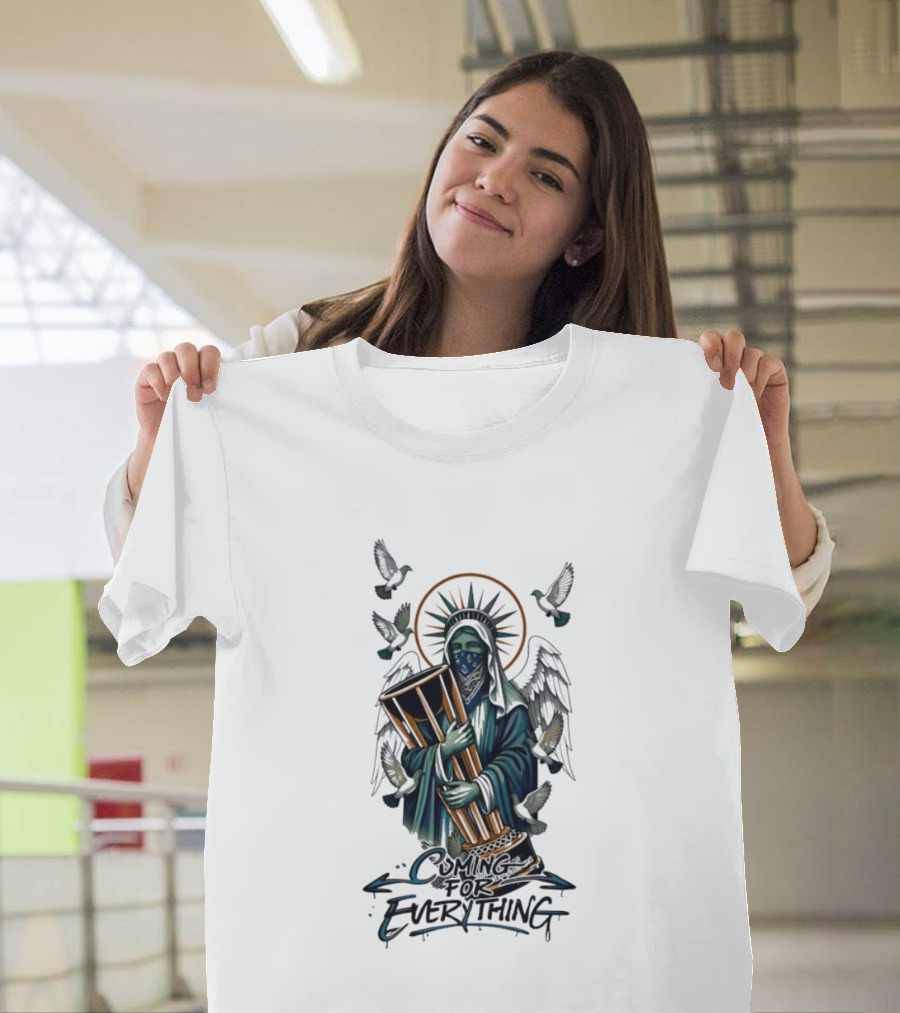 Statue Of Liberty New York Knicks Everything Doves Halo Hourglass T-Shirt