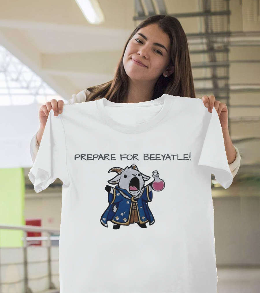 Totes McGoats Prepare For Beeyatle Potion Wielding Goat Wizard T-Shirt