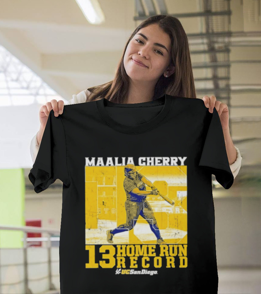 Maalia Cherry UC San Diego 13 Home Run Record T-Shirt