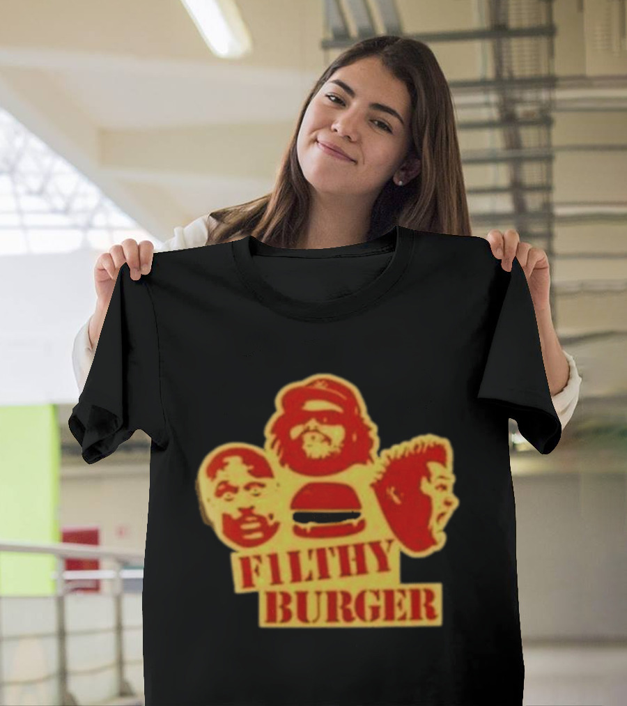 Filthy Burger Faces Iconic Humorous Expression Trio T-Shirt