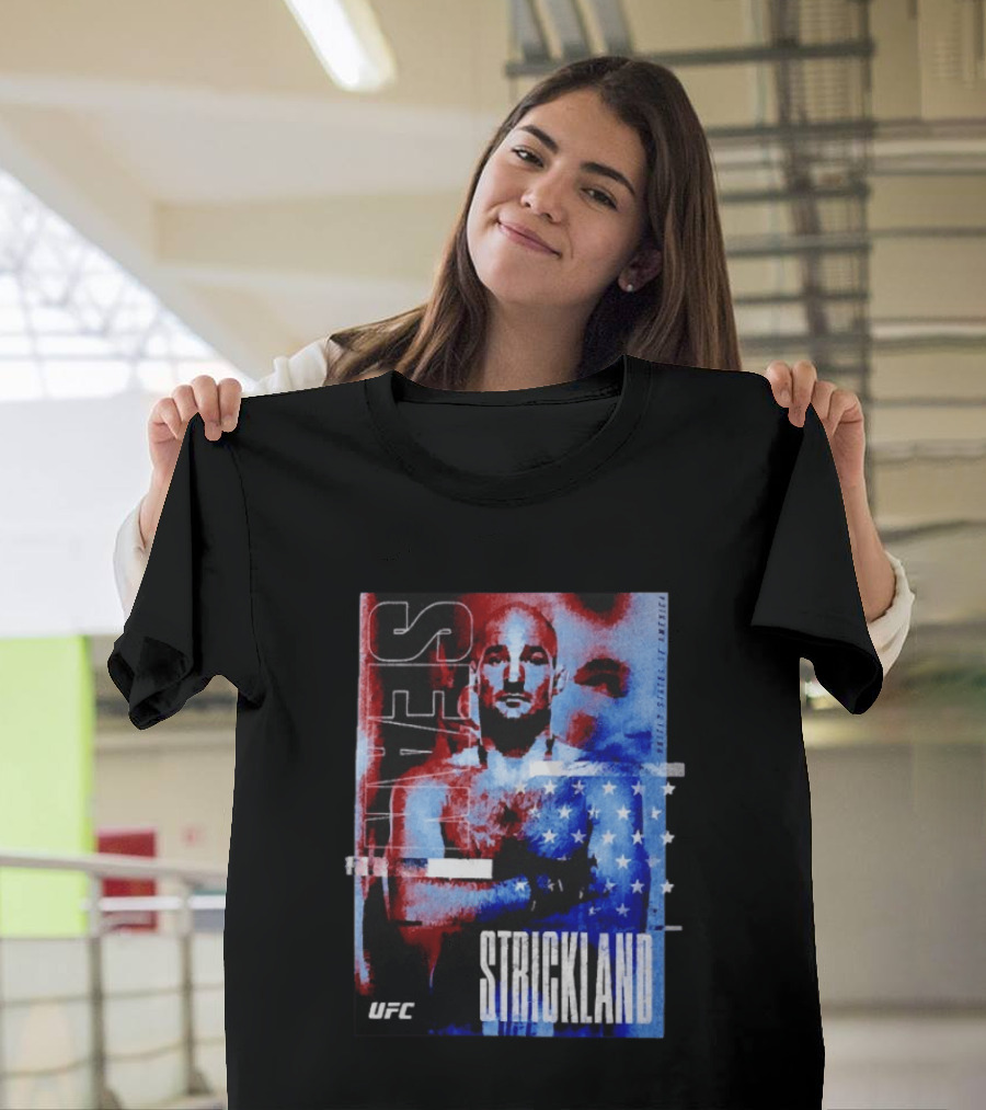 Sean Strickland UFC Fighter American Flag T-Shirt