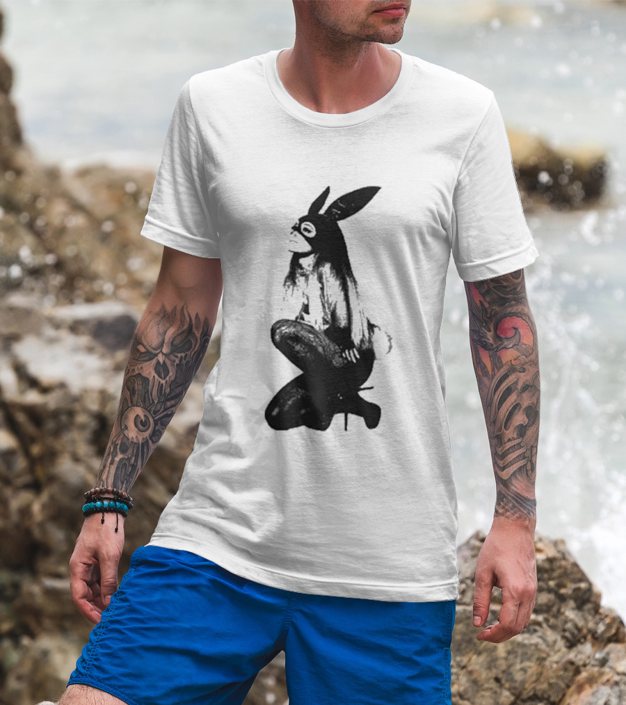 Ariana Grande Dangerous Woman 10 Crewneck Bunny Mask T-Shirt