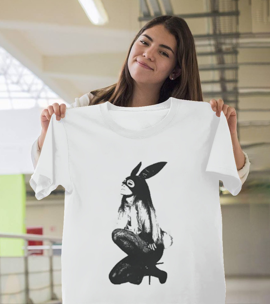 Ariana Grande Dangerous Woman 10 Crewneck Bunny Mask T-Shirt