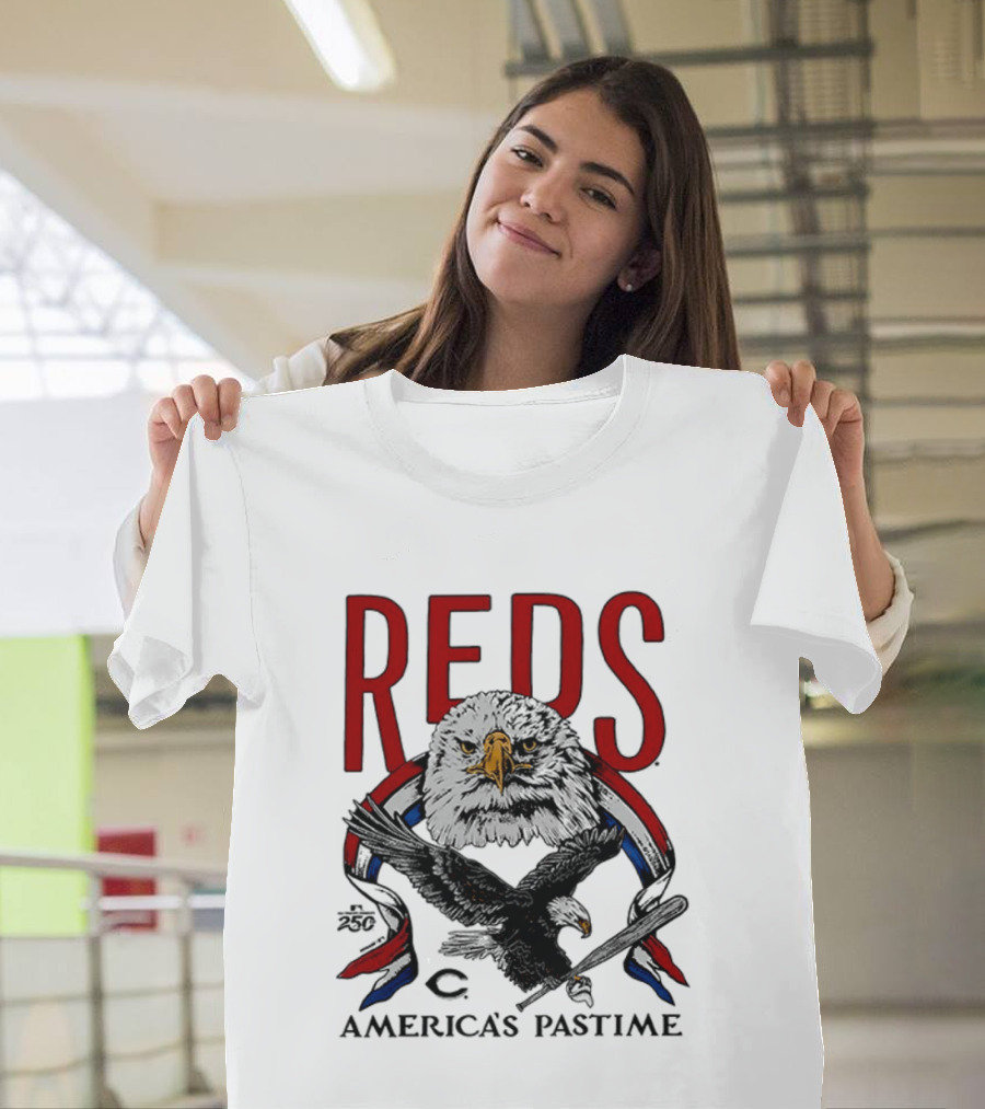 Cincinnati Reds Eagles 250th America's Pastime 2026 T-Shirt