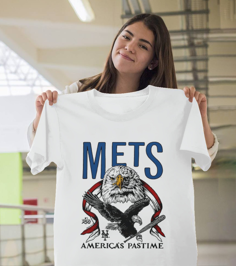 New York Mets Eagles 250th America's Pastime 2026 T-Shirt