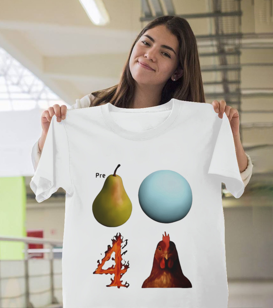 Prepare Pear Sphere Flame 4 Chicken T-Shirt