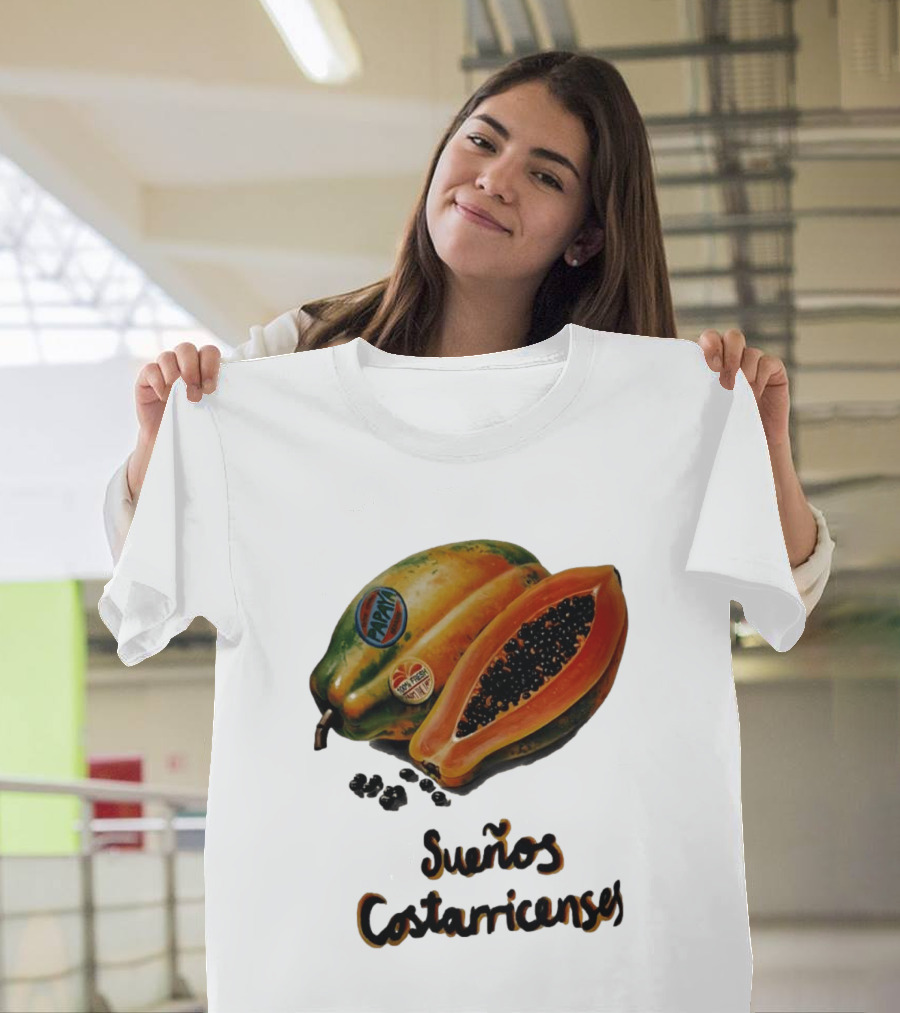 Sueños Costarricenses Papaya Pura Vida Tropical Fruit Dreams Costa Rican T-Shirt