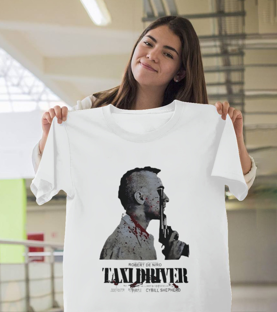 Taxi Driver Robert De Niro Travis Bickle Mohawk Gun Blood Splatter T-Shirt