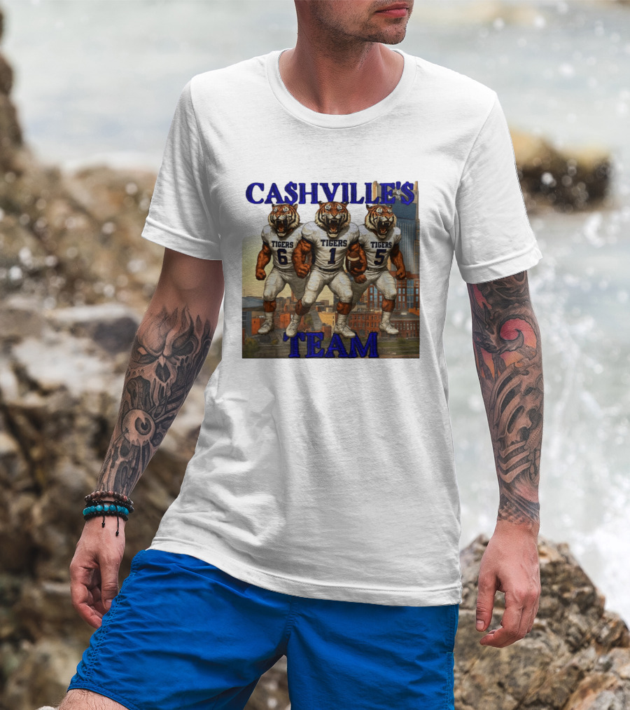 Cashville's Team Tennessee State Tigers Football Trio T-Shirt