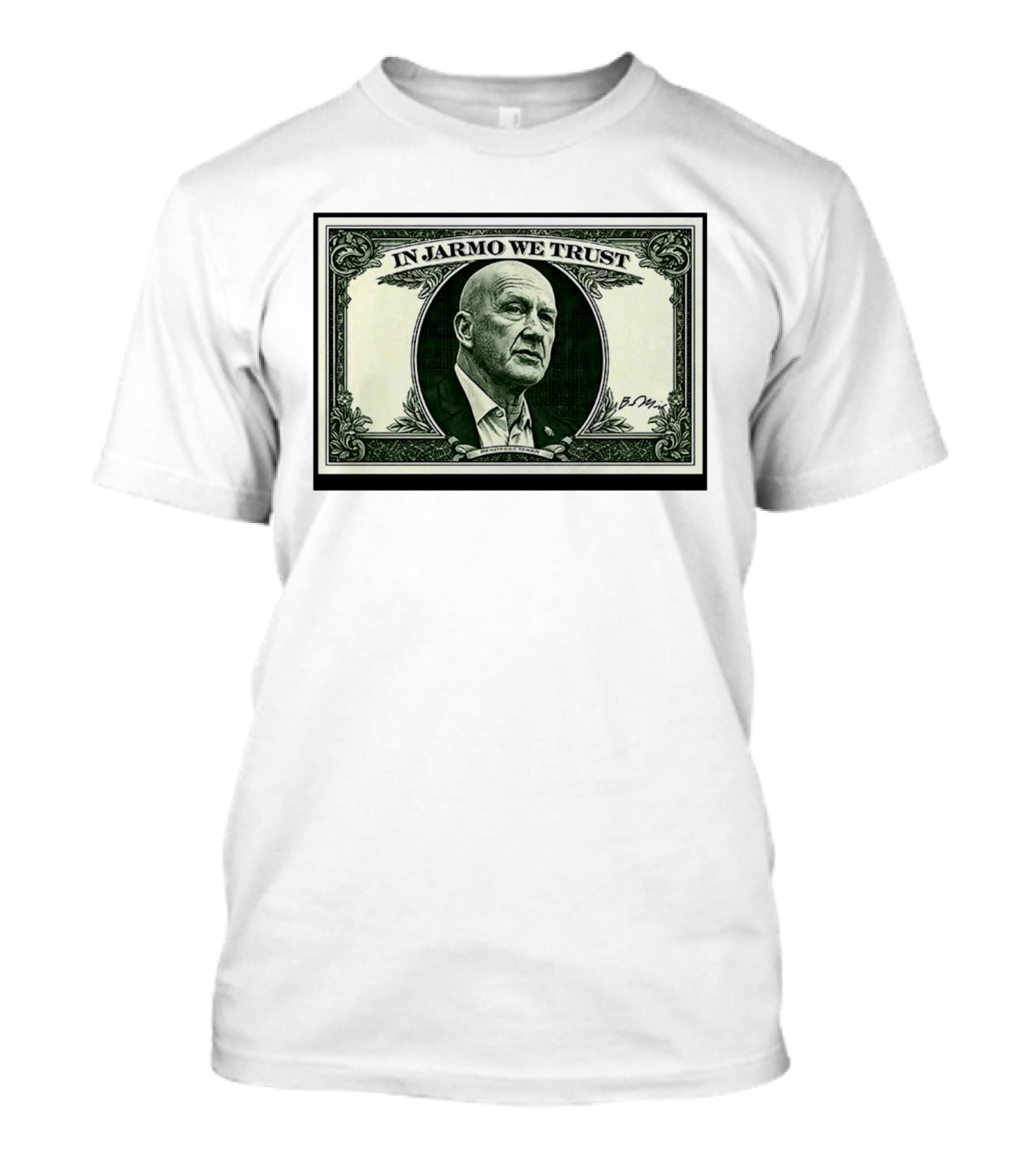 In Jarmo We Trust Dollar Bill Buffalo Sabres Jarmo Kekalainen T-Shirt