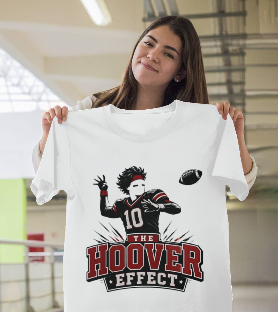 The Hoover Effect Football Player 10 Throwing Action T-Shirt
