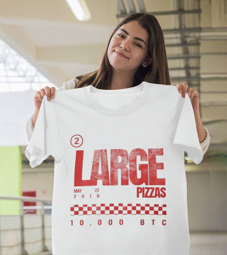 May 22 2010 Large Pizzas 10000 BTC T-Shirt