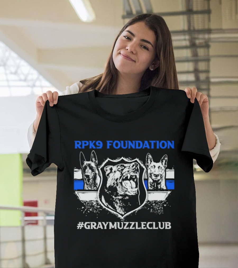 RPK9 Foundation Belgian Malinois Gray Muzzle Club T-Shirt